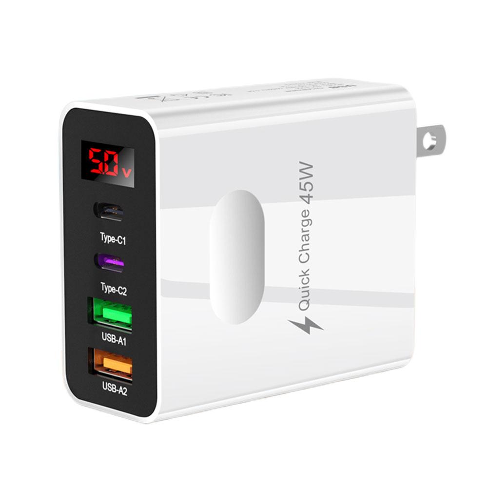 45 Вт USB зарядное устройство быстрая зарядка USB Type C 4 порта быстрое зарядное устройство 3.0 настенное зарядное устройство для iPhone Samsung мобильный телефон зарядное устройство адаптер