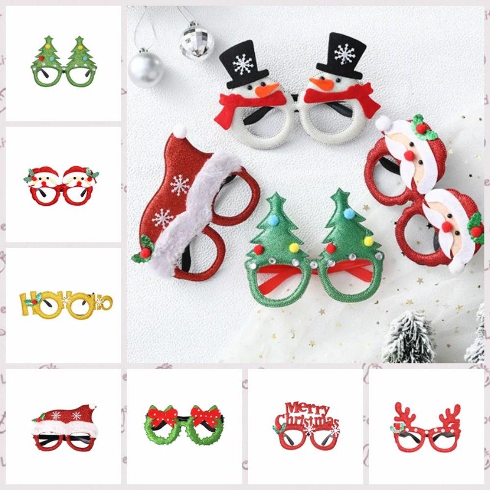Декоративные очки Санта-Снеговика, Санта-Клаус/Снеговик/Рождественская елка, очки с рогом оленя, реквизит для фотосессии