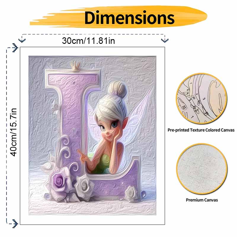 Disney Oil Paint Art Painting Kit Fairy Dots Home Wall DecorSparkling Gems Princess Crown Art Kit for Home Wall Decor