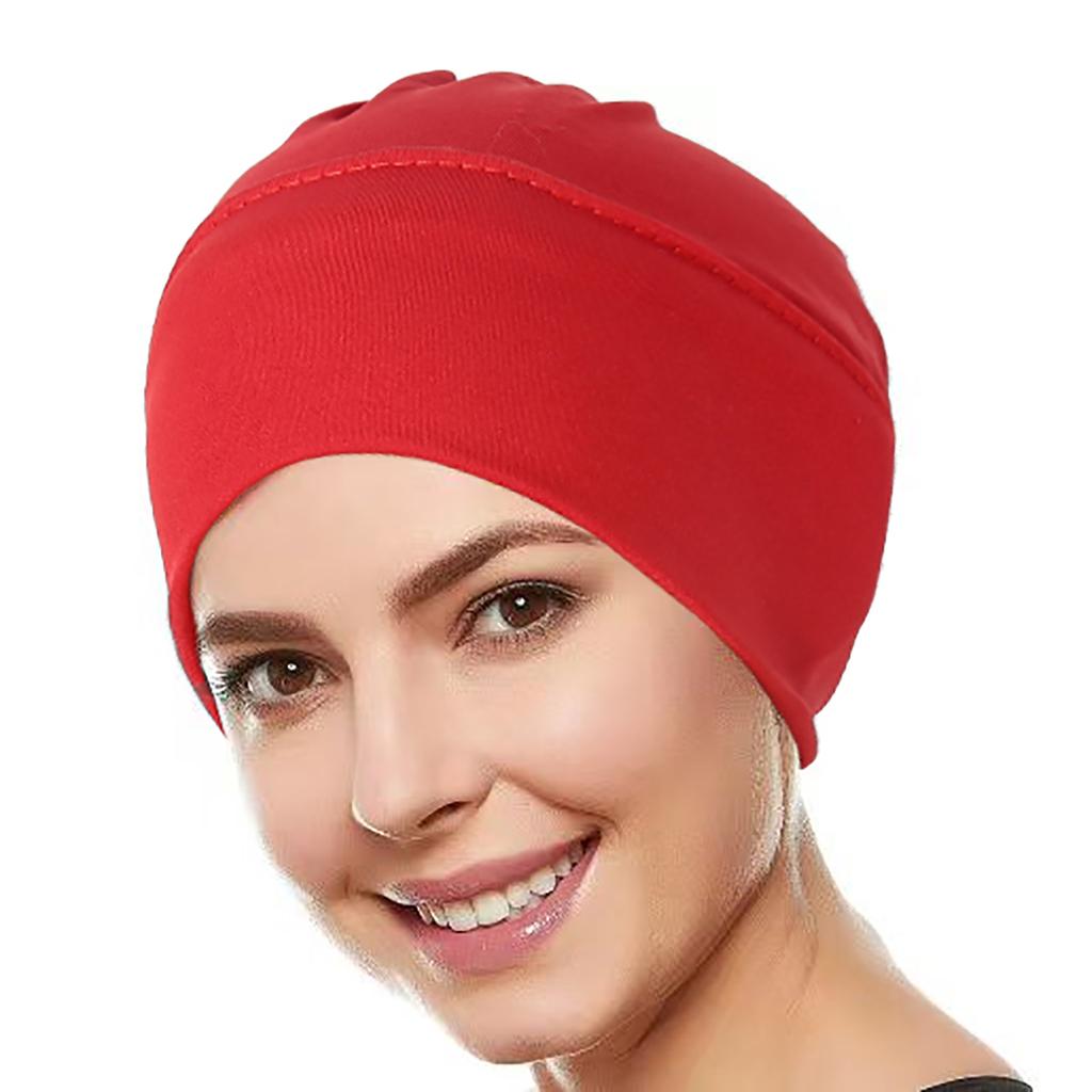 Рамадан однотонные женские мусульманские шапки-хиджабы, мягкая эластичная тюрбан-капюшон, головной убор для химиотерапии, носимый