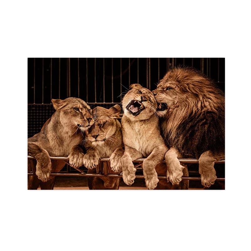 Дикие животные, ребенок, лев, семья, холст, живопись, постеры и принты, настенные художественные картины для гостиной, украшения дома, Cuadros