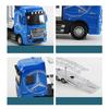 1/50 Alloy Diecast Metal Model Toy Container Truck Pull Back with Sound Light High Simitation Collectibles Kids Cars Toys Gifts