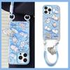 Zhitai iPhone 12-16 Pro Max Cartoon Mirror Case with Female Lanyard
