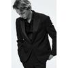 H M Single Breasted Tuxedo Jacket sliM Fit Black