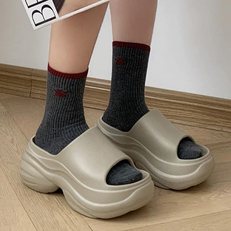 Women's Fashion Chunky Platform Slippers Summer Non Slip Wedges Sandals Woman Outdoor Thick Bottom Eva Slippers for Women
