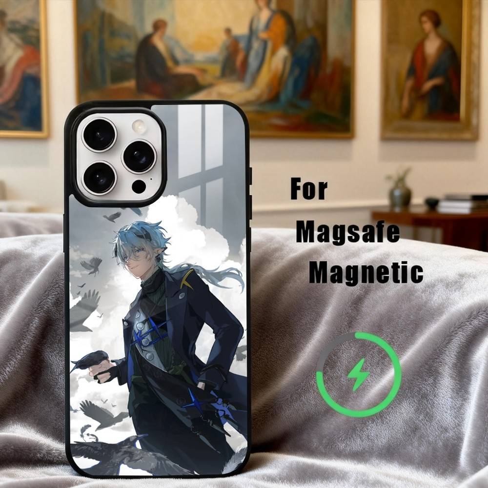 A-Arknight-T E-Enfield G-Game Чехол для телефона iPhone17,16,15,14,13,12,11 Plus,Pro Max Магнитный для Magsafe Беспроводная зарядка