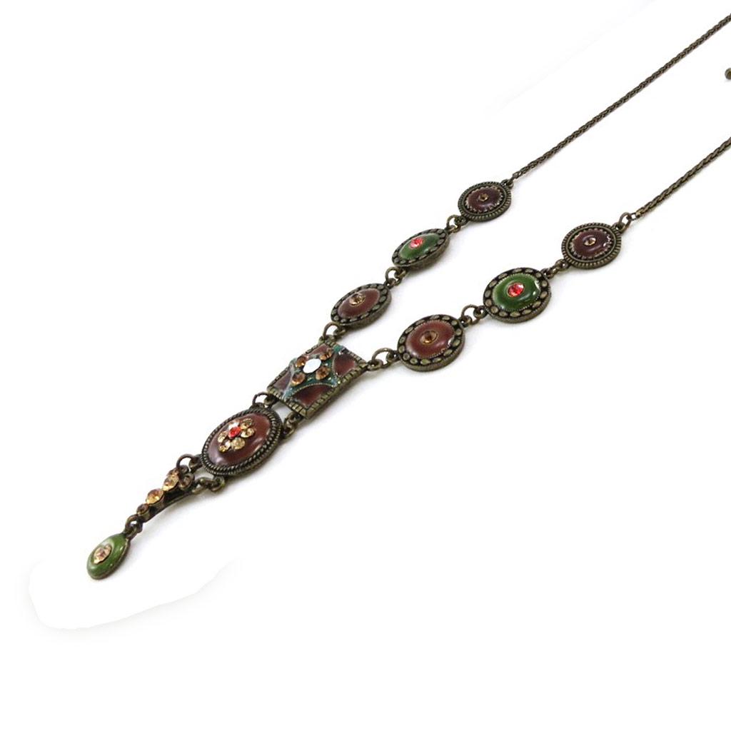 Les Trésors De Lily [E5699] - Дизайнерское колье 'Selma' коричневый/зеленый/зелено-коричневый