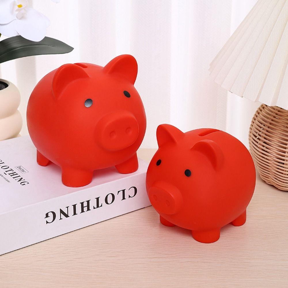 Cartoon Pig Piggy Money Saving Box Enough-capacity Piggy Desktop Ornaments  Home Decor