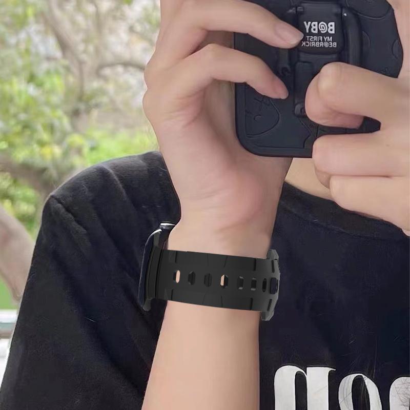 Силиконовый ремешок для Apple Watch, ремешок 49/45/41/40/44/38/42 мм, резиновый браслет для iWatch series 3 5 6 se 7 8 Ultra Band