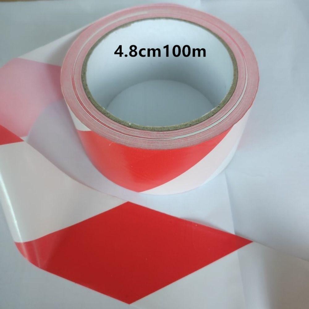 Construction Barrier Tape Non-Adhesive Red White Barricade Tape Safety Warning Tape Caution Tape