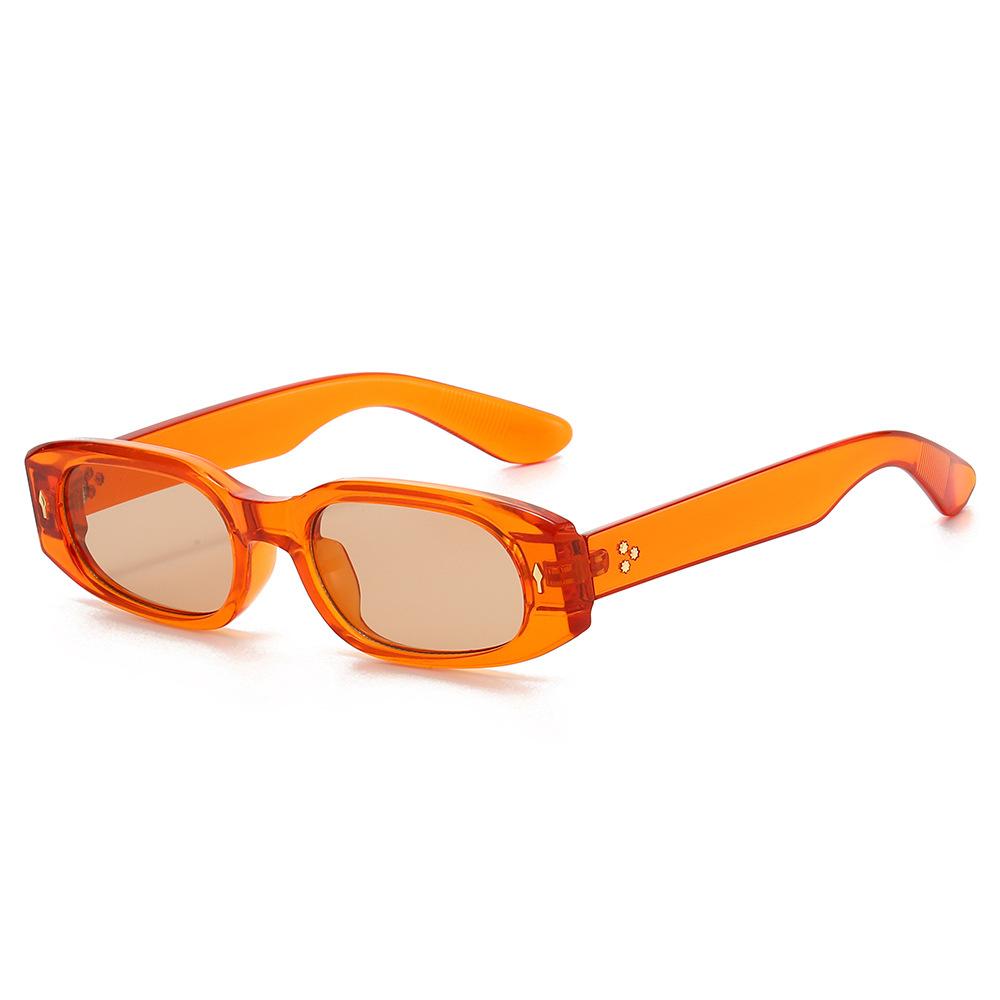 Rice stud small frame sunglasses for women, sun protection, and street style