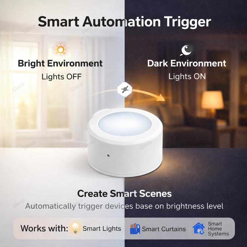 Zigbee Ambient Light Illuminance Sensor MQTT Version or Tuya Zigbee Version Smart Home Brightness Detector Work With Gateway Hub