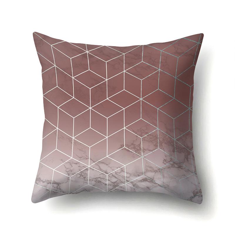 Ins Marble Polyester Pillowcase Car Decoration Home Printed Car Waist Cushion Pillowcase Pillowcase Car Decoration