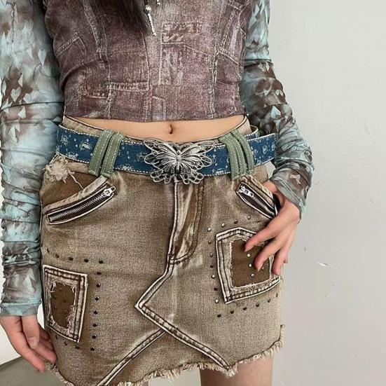 Женский широкий ремень однотонного дизайна с пряжкой-бабочкой, универсальный ремень для платья, рубашки