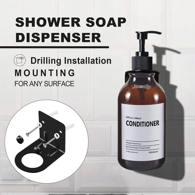 500 мл дозатор для жидкого мыла многоразовый пустой шампунь кондиционер гель для душа контейнер с этикеткой/стойка/поднос для ванной комнаты кухни