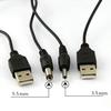 Usb-порт для 2,5 3,5 4,0 5,5 мм 5 В постоянного тока, разъем кабеля питания, черный