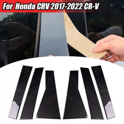 Декоративная накладка на стойку двери/окна из УГЛЕВОЛОКНА ДЛЯ Honda CRV CR-V 2017-22 6 шт.