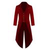 Men Medieval Renaissance Jacket Cosplay Costume Solid Color Long Uniform Coat for Men Clothing