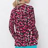 Women Plus Size Tie Dye Printed Scrub Top V Neck Long Sleeve Nursing Uniform With Front Pockets