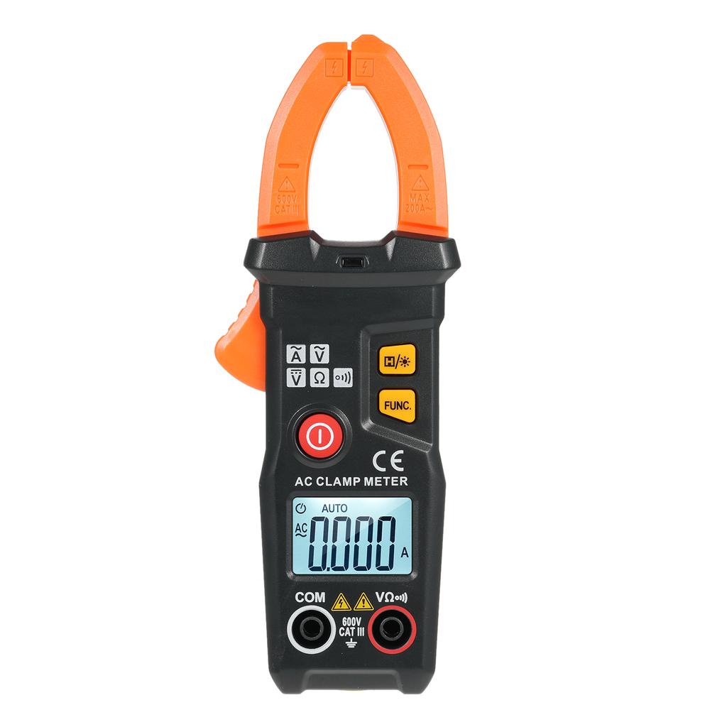 Digital Clamp Meter Multimeter Tester 6000 Counts with Backlight Measures AC Current ACDC Voltage