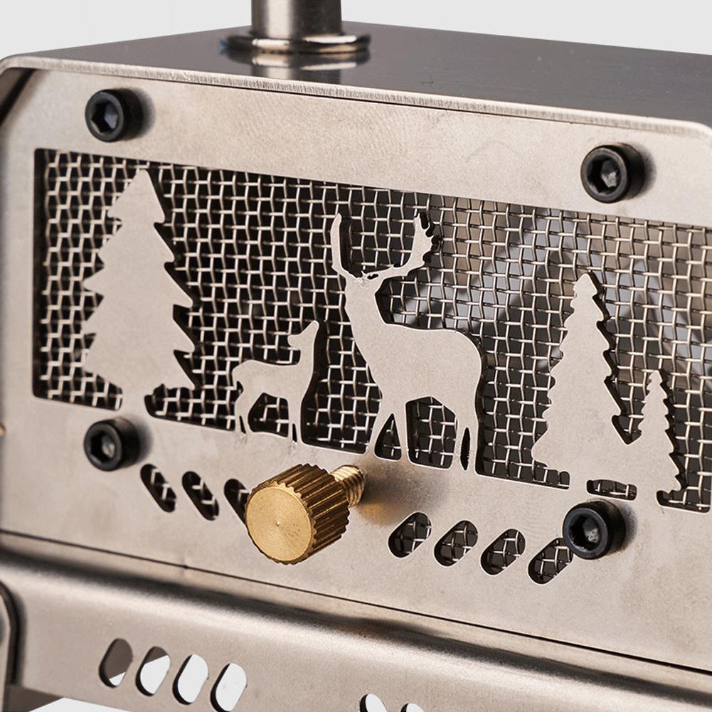 Мини-печь для палатки с дымоходом, уличная дровяная печь из нержавеющей стали, подходящая для походов на рыбалку