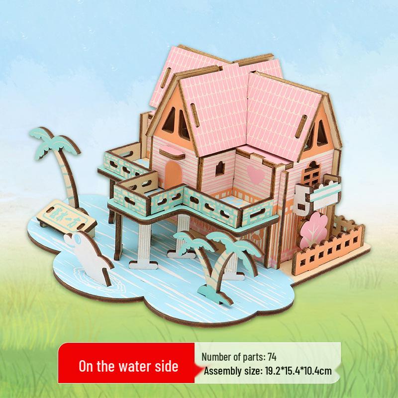 3D Деревянный Пазл Колесо Обозрения - Развивающий DIY Подарок для Детей