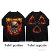 Летний тренд Megadeth 2025: Мужские футболки из 100% чистого хлопка с ретро-круглым вырезом и короткими рукавами в стиле хэви-метал