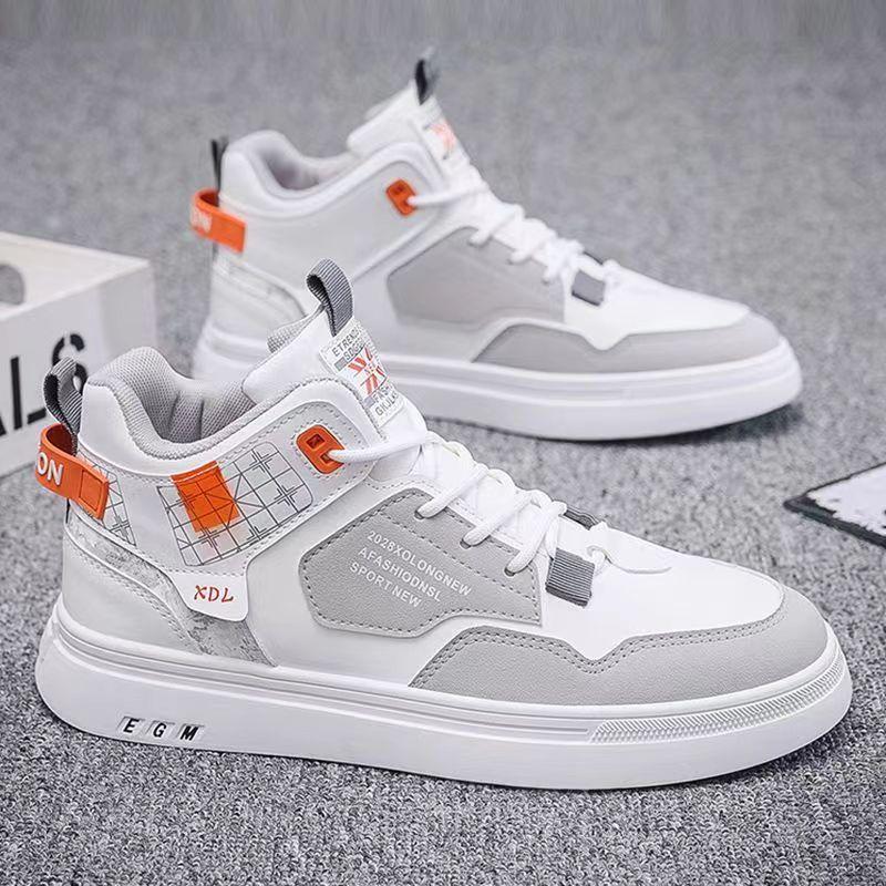 2025 Осень Новые Мужские Кроссовки с Высоким Верхом Мужская Спортивная и Повседневная Обувь