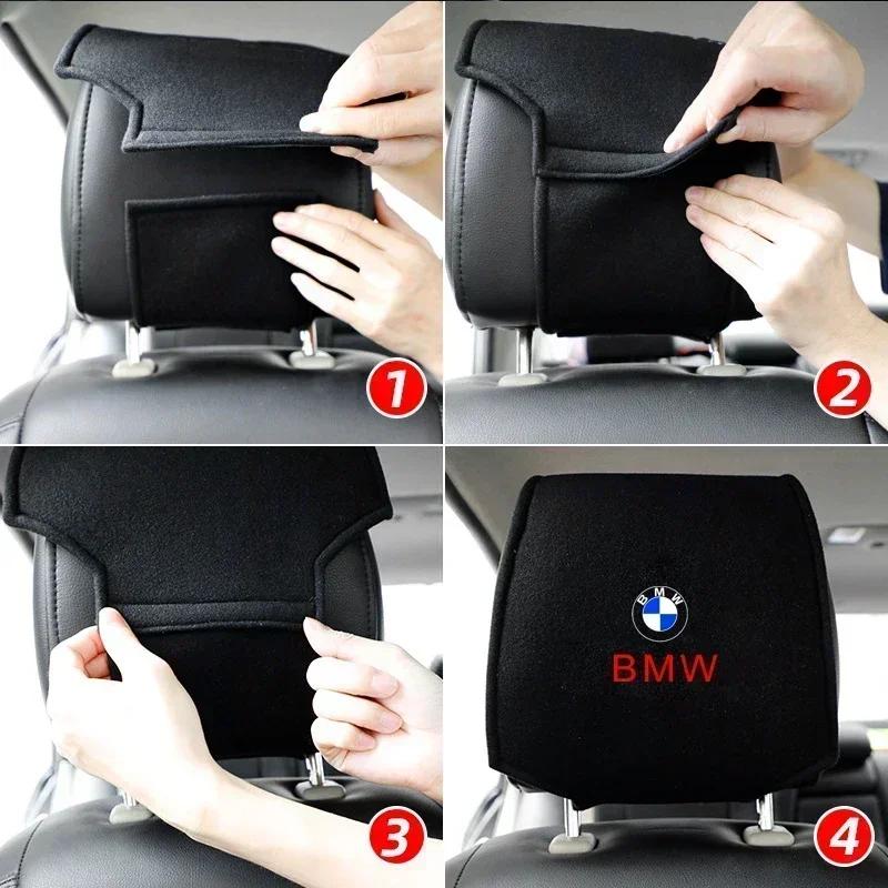 2025 E46 For BMW Car Driver Head Cushion Dust Cover Headrest Cover For BMW M M3 M5 F10 F30 F20 E28 E30 E34 E36 E39 E46 E91 Perfo