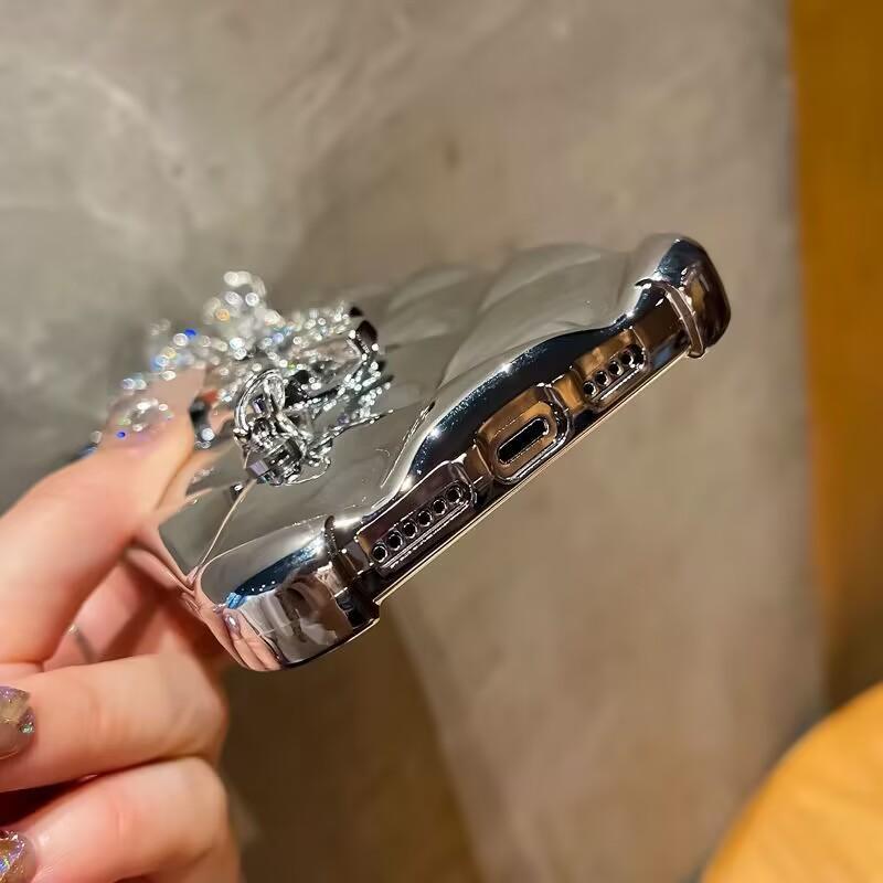 Роскошный сексуальный чехол-цепочка для телефона с алмазным покрытием для защиты камеры для iphone 14 13 15 16 Pro Max 12 11 X XS XR с браслетом