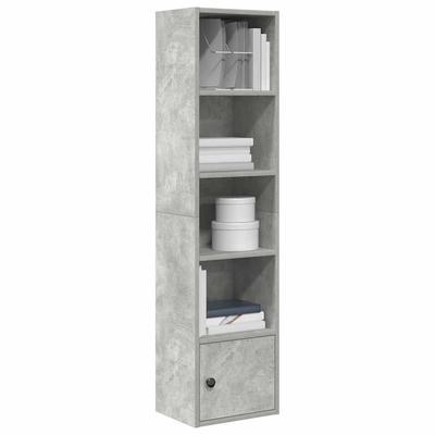 vidaXL Bücherregal Betongrau 31x24x127 Cm Holzwerkstoff