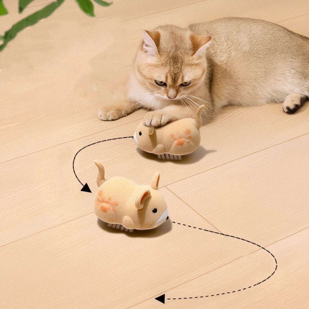 Износостойкая Электрическая Игрушка-Хомяк Милая Имитация Хомяка Игрушки для Дразнения Кошек для Щенка Котенка