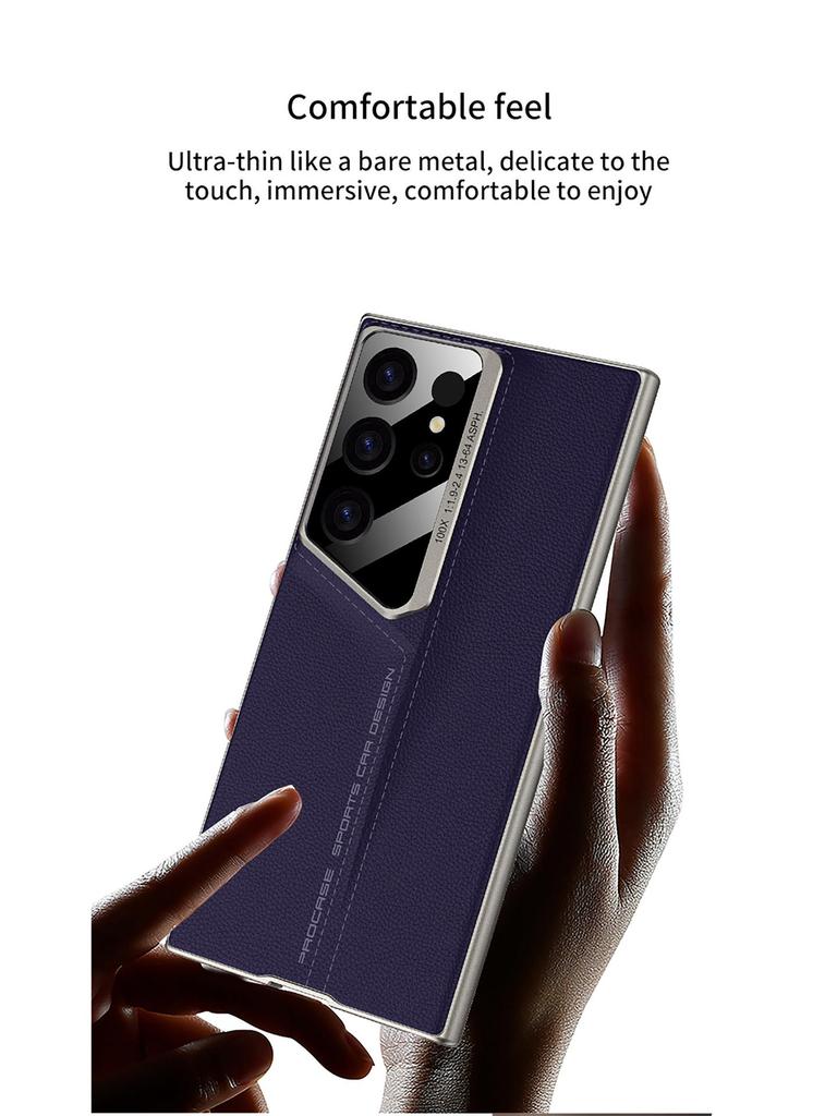 Защитный чехол-книжка из кожи с лезвием для Samsung S24 Ultra/S23 Ultra