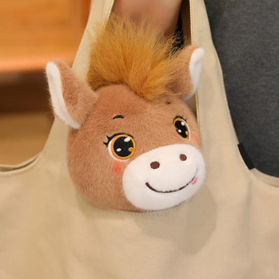 Кукла Лошадь Плюшевая Игрушка Год Лошади Благоприятное Значение Брелок Подвеска ПП Хлопок Наполнитель Кукла Домашний Автомобильный Декор