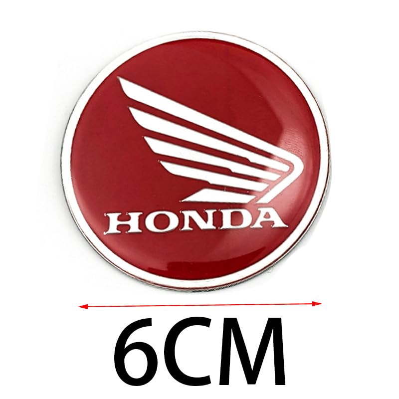 ShuaWdk Honda Sticker Logo Motorcycle Gas Tank Sticker Emblem Badge Decoration Cbr500rCbr 250r Cb650rCb1000r Racing Wing Decal (Red)