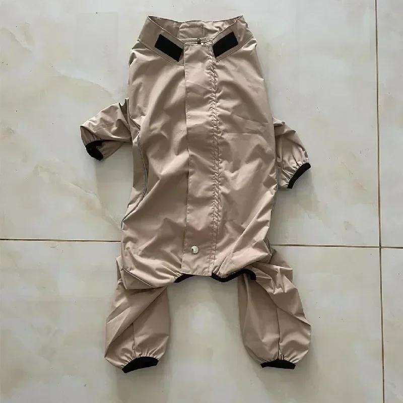 Дождевик для больших собак Водонепроницаемая одежда для больших собак Комбинезон для корги самоеда бордер-колли хаски лабрадора золотистого ретривера Одежда