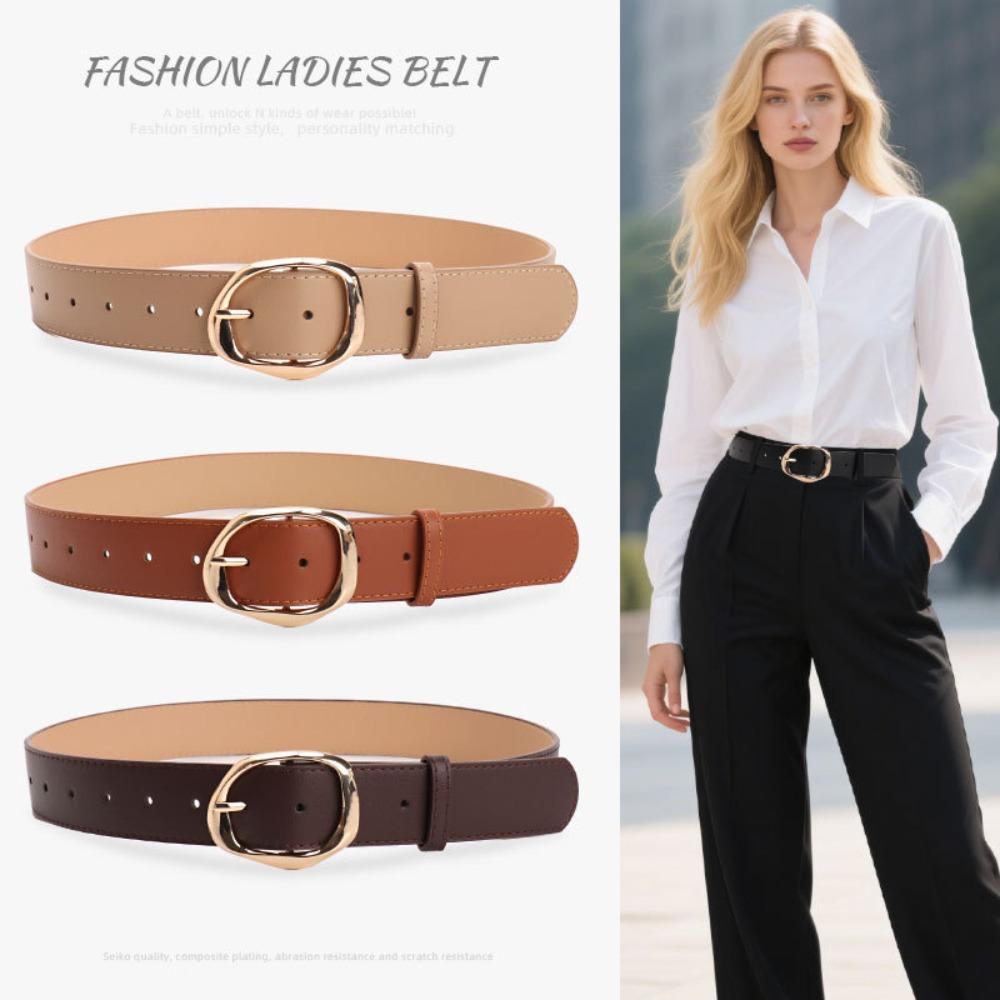 Alloy Buckle Waist Belt Faux Leather Leather Waistband Versatile Casual Belt For Women