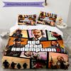 3pcs Red Dead Redemption1 pattern bedding set duvet cover set includes duvet cover &pillowcases, perfect all season bedroom decoration & gift