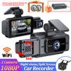 Автомобильный видеорегистратор 3-канальный 1080P видеорегистратор для автомобилей WIFI видеорегистратор камера заднего вида для транспортного средства автомобильная камера черный ящик автомобильные аксессуары