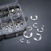 120PCS Silver Retaining Rings Stainless Steel Snap Ring Set E-Clip Assortment  Circlip