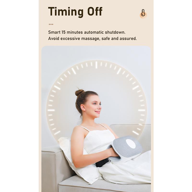 Электрический ручной массажер для живота, вибрационный массажер с горячим компрессом и 3 режимами, улучшает запор и метеоризм