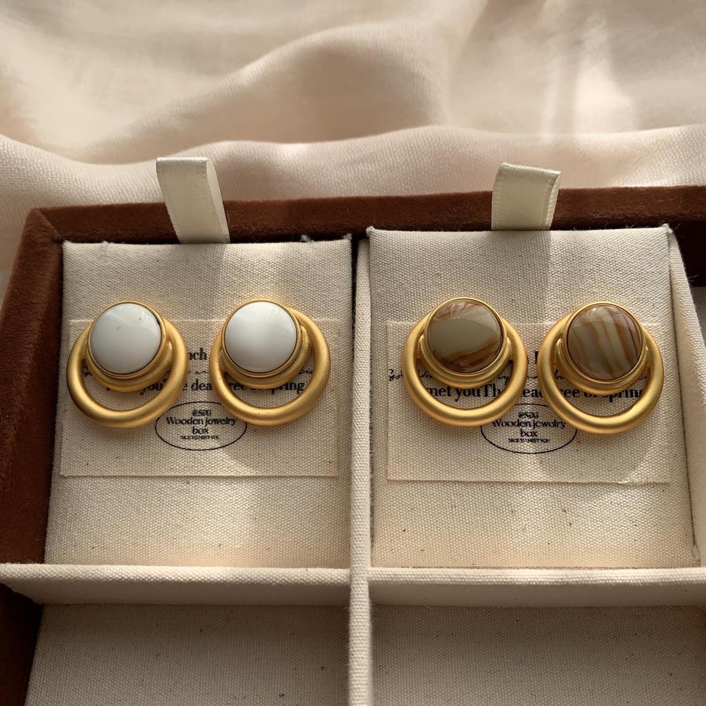 Neat Rings Warm Ore Earrings Earrings Daily Low Luxury Exquisite Advanced Exquisite Commuter Personalized Earrings