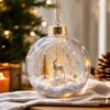 2D Flat Pattern Christmas Ball Ornament Shatterproof Hanging Light Up Ornament  Holiday
