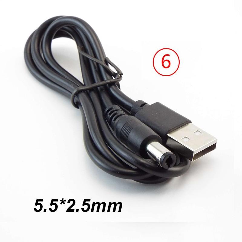 USB тип A штекер постоянного тока 5,5 2,1 2,5 2,0 3,5x1,35 4,0x1,7 мм штекер мини-5-контактный источник питания штекер разъем удлиненного зарядного кабеля