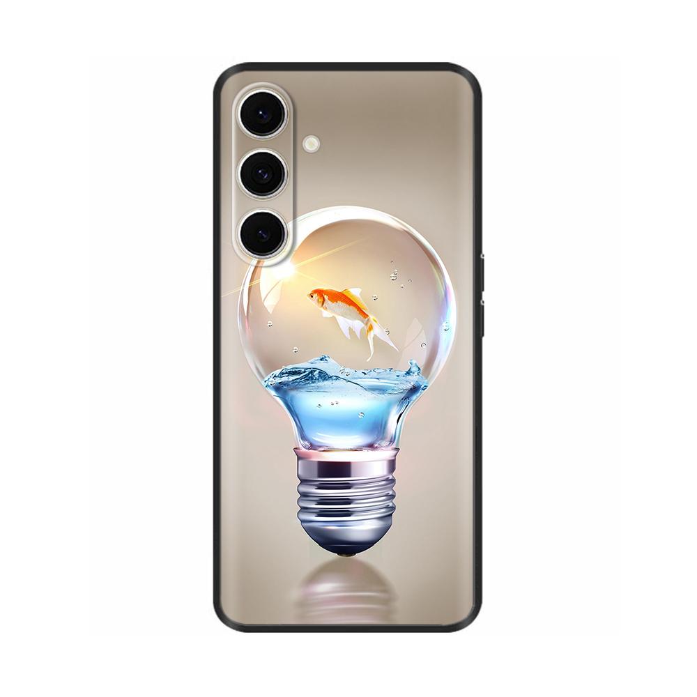 Для Samsung Galaxy S24 FE Чехол Мягкий Черный Силикон ТПУ Чехол для Galaxy S24 Plus S24+ S24FE 5G Чехол для Телефона Capa S 24 FE Корпус