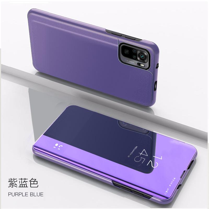 Кожаный умный зеркальный откидной чехол для Xiaomi Redmi Note 10 4G 10S, чехол-подставка для Redmi Note10 Pro Max, защитный чехол