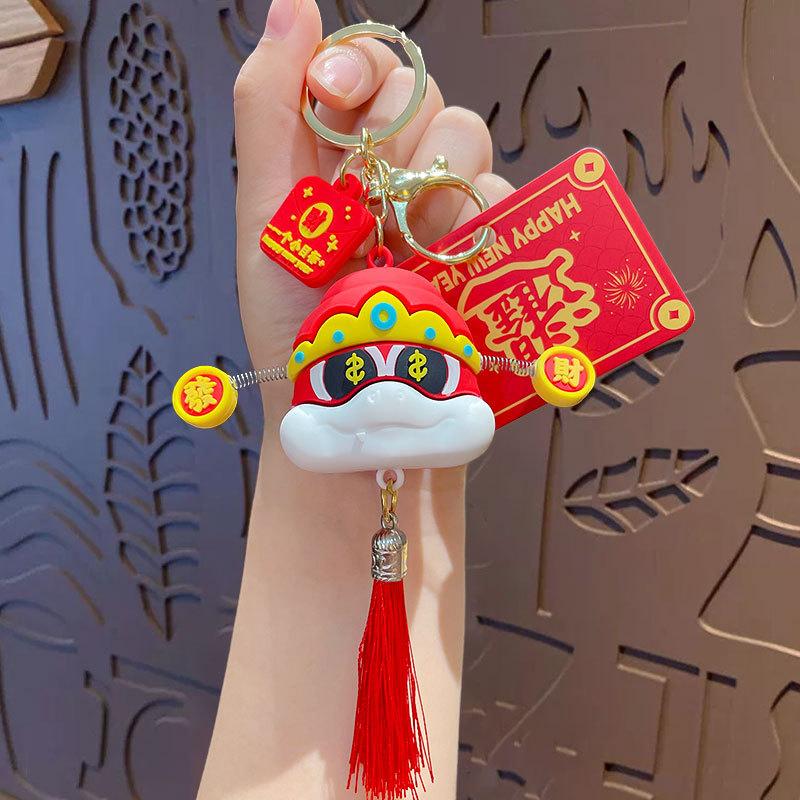 Китайский зодиакальный брелок в виде змеи, милый мультяшный брелок в виде змеи, изысканный рюкзак, украшения, аксессуары, подарки