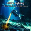 9000LM XHP120 Professional Waterproof Diving Flashlight 800m Underwater Scuba Diving Torch IPX8 Dive Light Using 26650 Battery