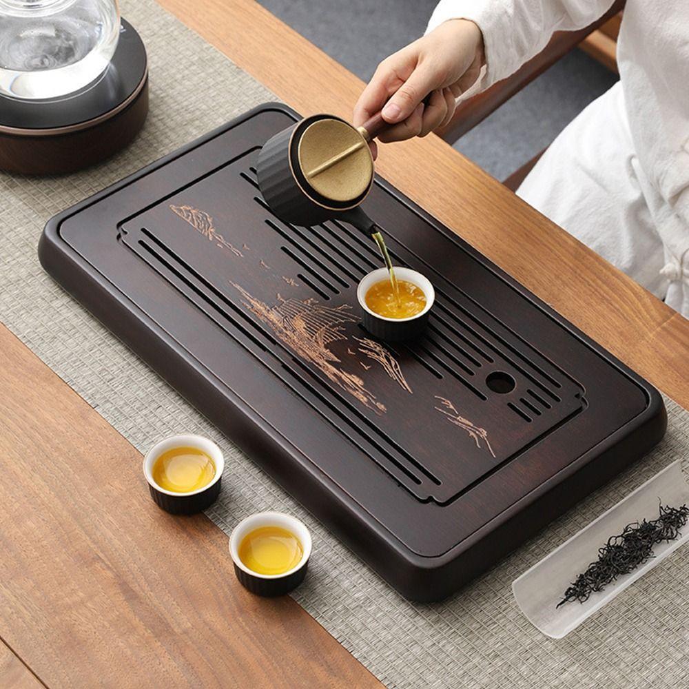 Бамбуковый чайный поднос Портативный набор для чая Кунг-фу Домашний чайный столик
