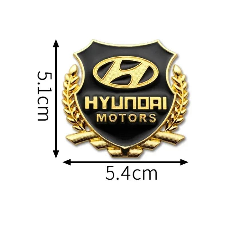 2Pcs Stylish Side Window Badge Stickers Auto Decor Decals For Hyundai Elantra Tucson IX35 Kona Santa Fe Sonata HH60